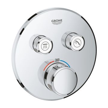 Baterie cada - dus termostatata Grohe Grohtherm SmartControl Round  montaj incastrat  necesita corp ingropat  crom