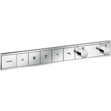 Baterie cada - dus termostatata Hansgrohe RainSelect cu 5 functii  montaj incastrat  necesita corp ingropat  crom