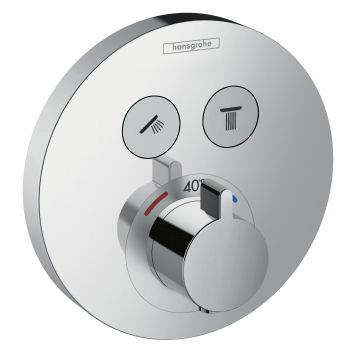 Baterie cada - dus termostatata Hansgrohe ShowerSelect S cu montaj incastrat  necesita corp ingropat