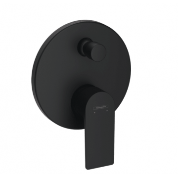 Baterie incastrata  pentru cada si dus Hansgrohe Rebris E Negru Mat