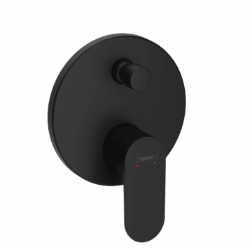Baterie incastrata pentru cada si dus Hansgrohe Rebris S Negru Mat