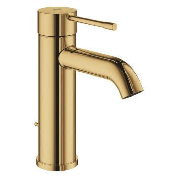 Baterie lavoar Grohe Essence, marimea S, ventil inclus, auriu lucios Cool Sunrise