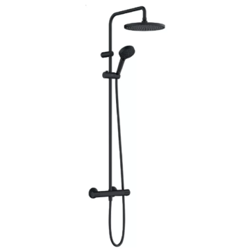 Coloana de dus cu baterie termostatata Hansgrohe Vernis Blend 240 S cu 2 functii Negru Mat
