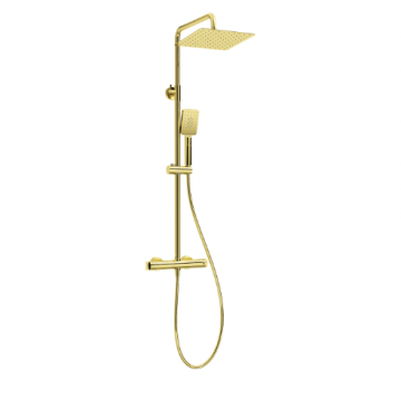 Coloana de dus termostatica cu baterie Deante Auriu