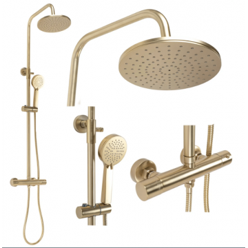 Set de dus cu termostat Rea Parot Auriu Mat