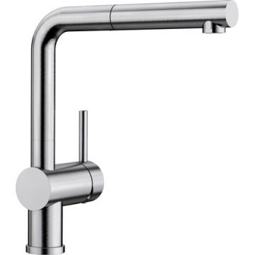 Baterie bucatarie Blanco Linux-S cu dus extractibil  inox
