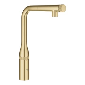 Baterie bucatarie Grohe Essence SmartControl cu dus extractibil  pipa L  brushed cool sunrise