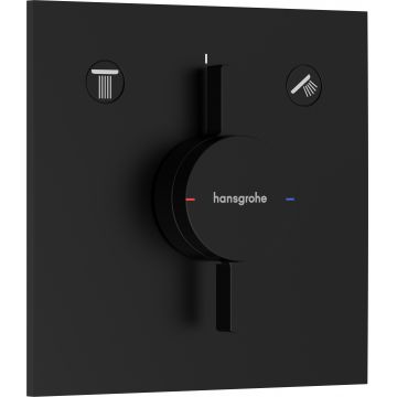 Baterie cada - dus Hansgrohe DuoTurn E cu doua functii  montaj incastrat  necesita corp ingropat  negru mat