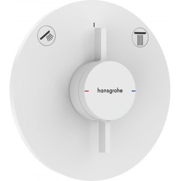 Baterie cada - dus Hansgrohe DuoTurn S cu doua functii  montaj incastrat  necesita corp ingropat  alb mat