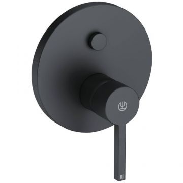 Baterie cada / dus incastrata Kludi Nova Fonte, negru, cu buton comutare - Culoare Negru