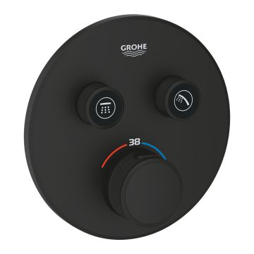 Baterie cada - dus termostatata Grohe Grohtherm SmartControl  montaj incastrat  necesita corp ingropat  phantom black