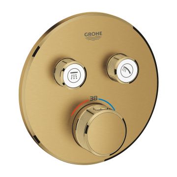 Baterie cada - dus termostatata Grohe Grohtherm SmartControl Round  montaj incastrat  necesita corp ingropat  brushed cool sunrise