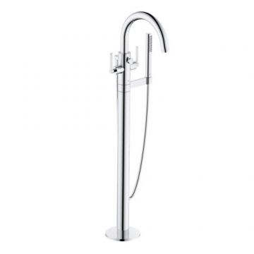Baterie cada freestanding Kludi Nova Fonte Puristic cu kit dus, crom - Culoare Crom