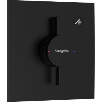 Baterie dus Hansgrohe DuoTurn E cu montaj incastrat  necesita corp ingropat  negru mat