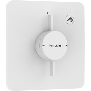 Baterie dus Hansgrohe DuoTurn Q cu montaj incastrat  necesita corp ingropat  alb mat