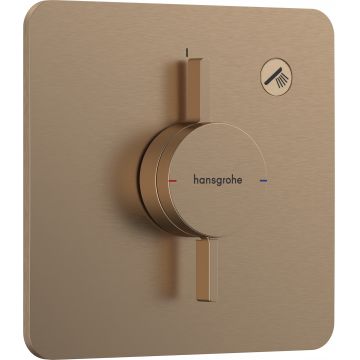Baterie dus Hansgrohe DuoTurn Q cu montaj incastrat  necesita corp ingropat  bronz periat