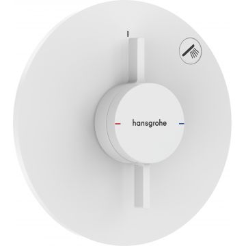 Baterie dus Hansgrohe DuoTurn S cu montaj incastrat  necesita corp ingropat  alb mat