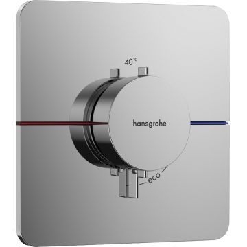 Baterie dus termostatata Hansgrohe ShowerSelect Comfort Q cu montaj incastrat  necesita corp ingropat  crom