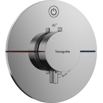 Baterie dus termostatata Hansgrohe ShowerSelect Comfort S On/Off cu montaj incastrat  necesita corp ingropat  crom