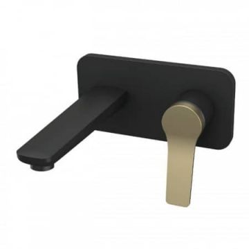 Baterie incastrata lavoar Karag Andare Negru Mat cu Bronz