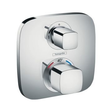 Baterie termostatată Hansgrohe, Ecostat E, parte vizibilă, 1 funcție, crom
