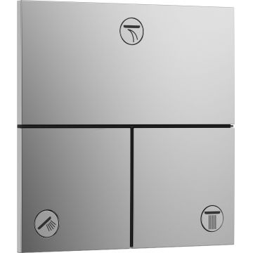 Divertor Hansgrohe ShowerSelect Comfort E cu 3 functii cu montaj incastrat  necesita corp ingropat  crom