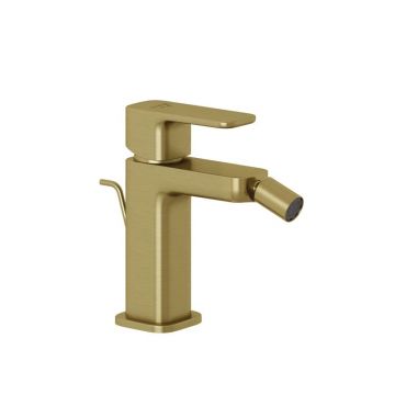 Baterie bideu Kludi, Renon, cu ventil cu tijă, brushed gold
