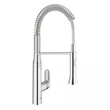Baterie bucatarie Grohe K7 cu pipa flexibila  crom