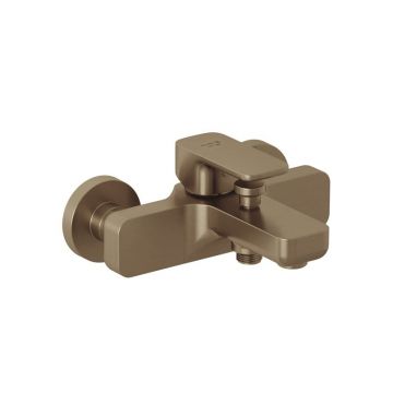 Baterie cadă-duș Kludi, Renon, montaj pe perete, brushed bronz