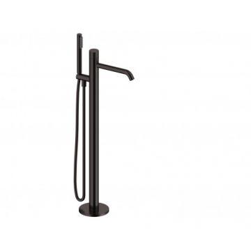 Baterie cada freestanding Sanycces Loop K cu kit de dus, metal gun - Culoare Negru