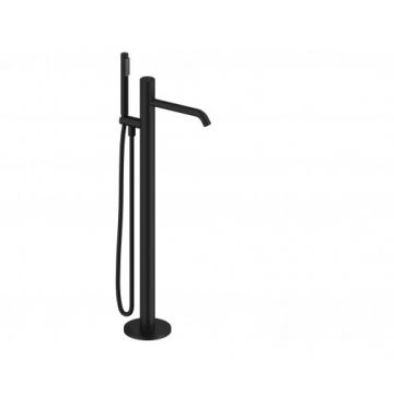 Baterie cada freestanding Sanycces Loop K cu kit de dus, negru mat - Culoare Negru