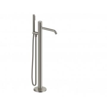 Baterie cada freestanding Sanycces Loop K cu kit de dus, nichel periat - Culoare Gri
