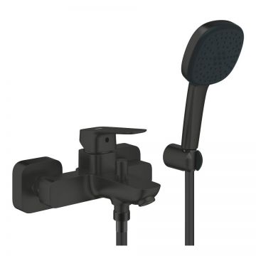 Baterie cada Grohe Cubeo cu set de dus Tempesta Cube 110 2 jet  matte black