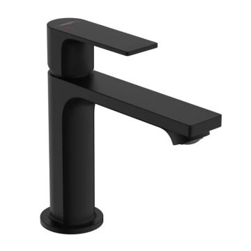 Baterie pentru lavoar Hansgrohe, Rebris E 100, fără ventil, CoolStart, negru mat