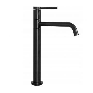 Baterie pentru lavoar Rea Lugano Slim High, negru mat