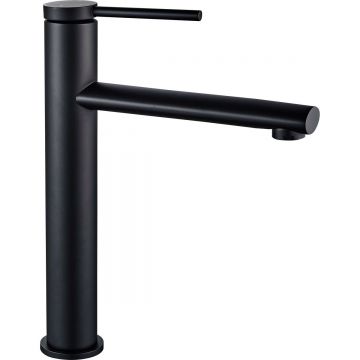 Baterie pentru lavoar Rea Oval High, negru mat