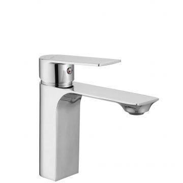 Baterie pentru lavoar Rea Urban Low, argintiu lucios