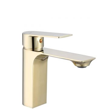 Baterie pentru lavoar Rea Urban Low, auriu lucios