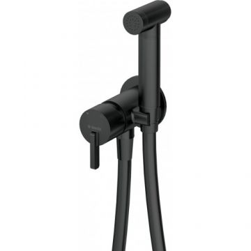 Baterie bideu Deante Silia, cu para de mana, negru mat - Culoare Negru