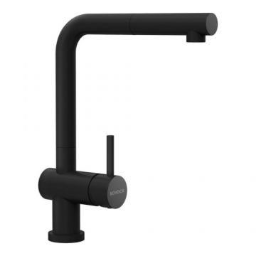 Baterie bucatarie Schock Epos Window cu cap extractibil - Culoare Negru