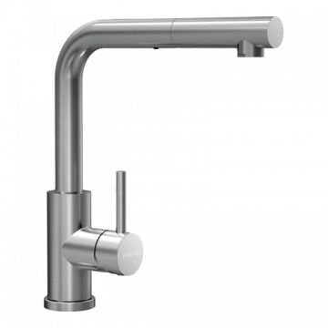 Baterie bucatarie Schock Kantus cu cap extractibil - Culoare inox periat