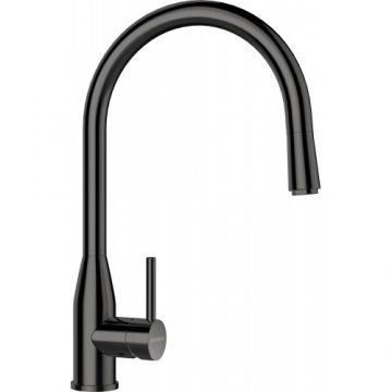 Baterie bucatarie Schock Kavus cu dus extractibila - Culoare gunmetal