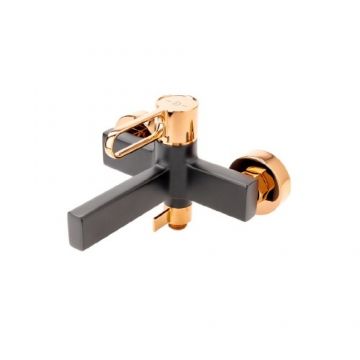 Baterie cada/dus FDesign Zaffiro, negru rose gold - Culoare Negru