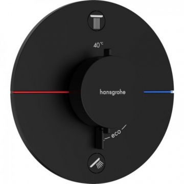 Baterie cada/dus Hansgrohe ShowerSelect Comfort S cu 2 functii, negru - Culoare Negru