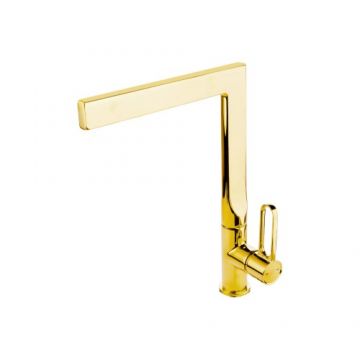 Baterie de bucatarie FDesign Zaffiro cu pipa inalta, auriu - Culoare Auriu
