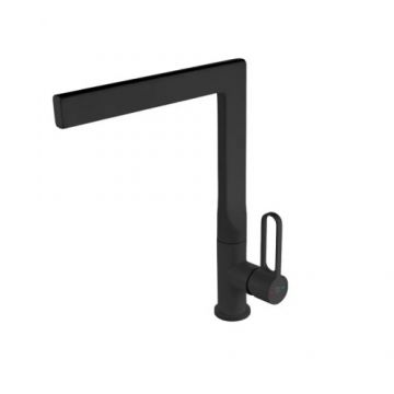 Baterie de bucatarie FDesign Zaffiro cu pipa inalta, negru - Culoare Negru