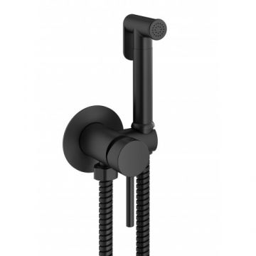 Baterie dus igiena intima Mariner Rubinetterie Logica, negru, cu kit shut off - Culoare Negru