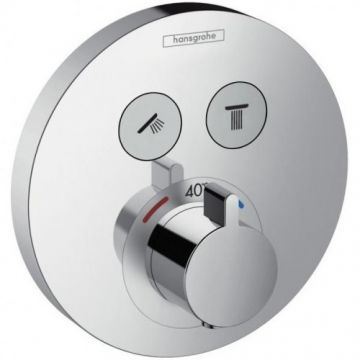 Baterie dus incastrata Hansgrohe ShowerSelect S, cu termostat, crom - Culoare Crom