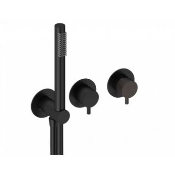 Baterie dus incastrata Sanycces Loop K cu para de dus si 2 cai, metal gun - Culoare Negru