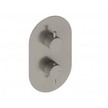 Baterie dus incastrata Sanycces Loop termostatata, nichel periat - Culoare Gri